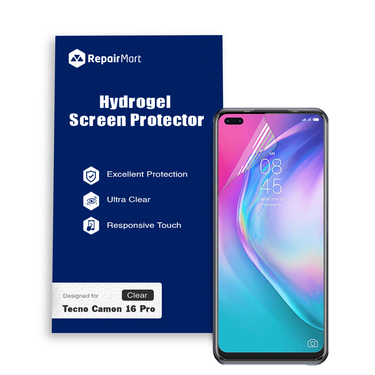 Tecno Camon 16 Pro Compatible Premium Hydrogel Screen Protector With Full Coverage Ultra HD